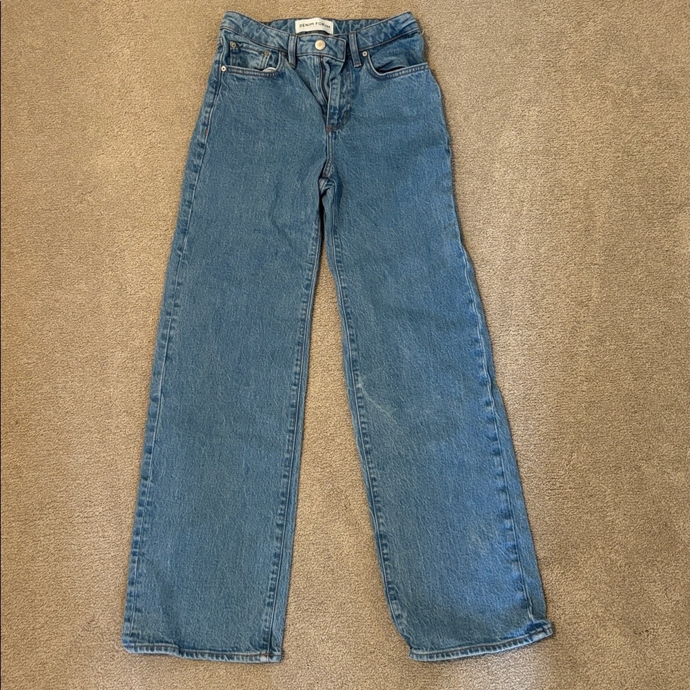 Denim Forum Aritzia Blue Straight Leg Jeans - size 25